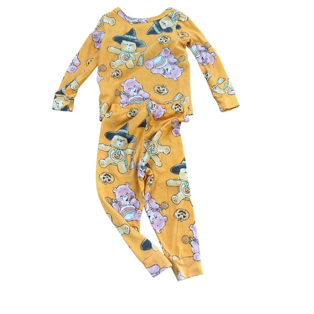 Care Bears Toddler Halloween Glow in the Dark Snug Fit Pajama Set Size 2T